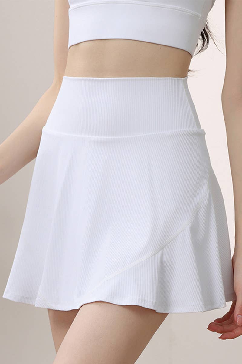 CWBSP0519_SUMMER ONE-PIECE HIGH WAIST SPORTS SKIRT