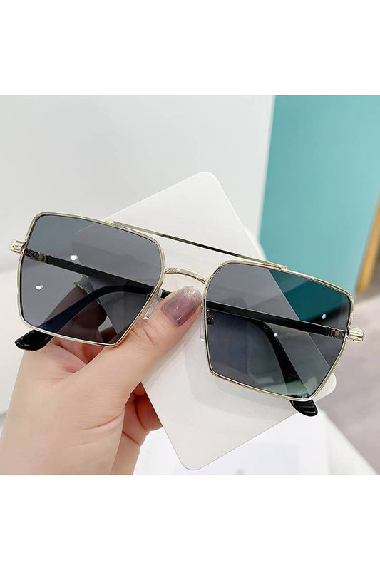 FLAT TOP FRAME SQUARE SUNGLASSES