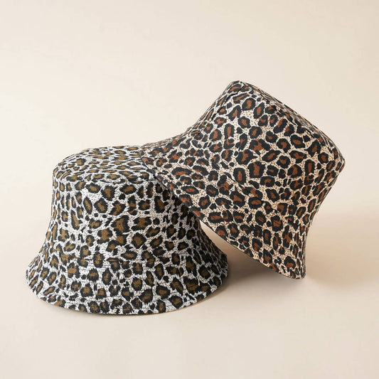 FASHION NICHE LEOPARD PRINT BUCKET HAT_CWAH1392