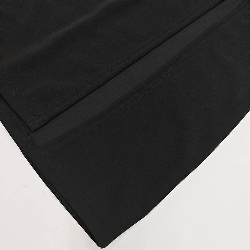 Low-cut high-slit lace patchwork dress