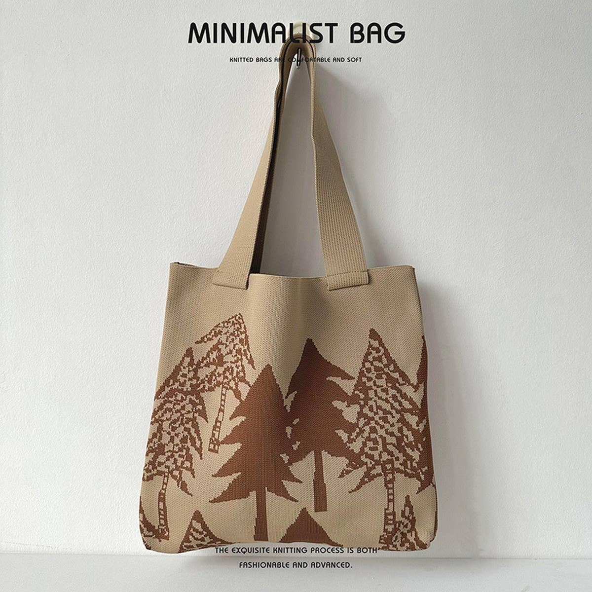 WOMEN FASHIONABLE KNITTED SHOULDER BAG HANDBAG_CWAB1512