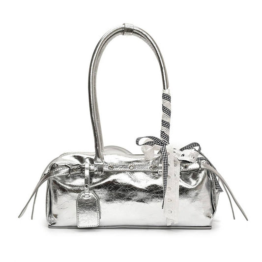 Glossy fashionable single-shoulder underarm bag