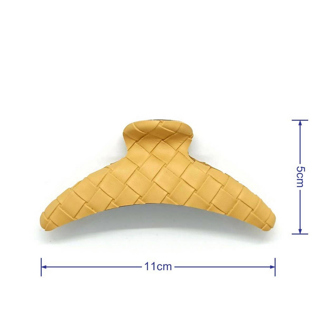Elegant Woven Lattice PU Leather Hair Claw