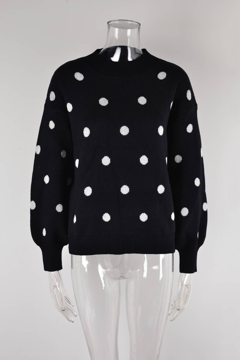 SWEATER KNIT SWEATER POLKA DOT PULLOVER SWEATER