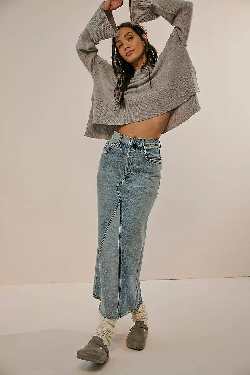 STYLISH LOOSE CREW-NECK LONG-SLEEVED SWEATER