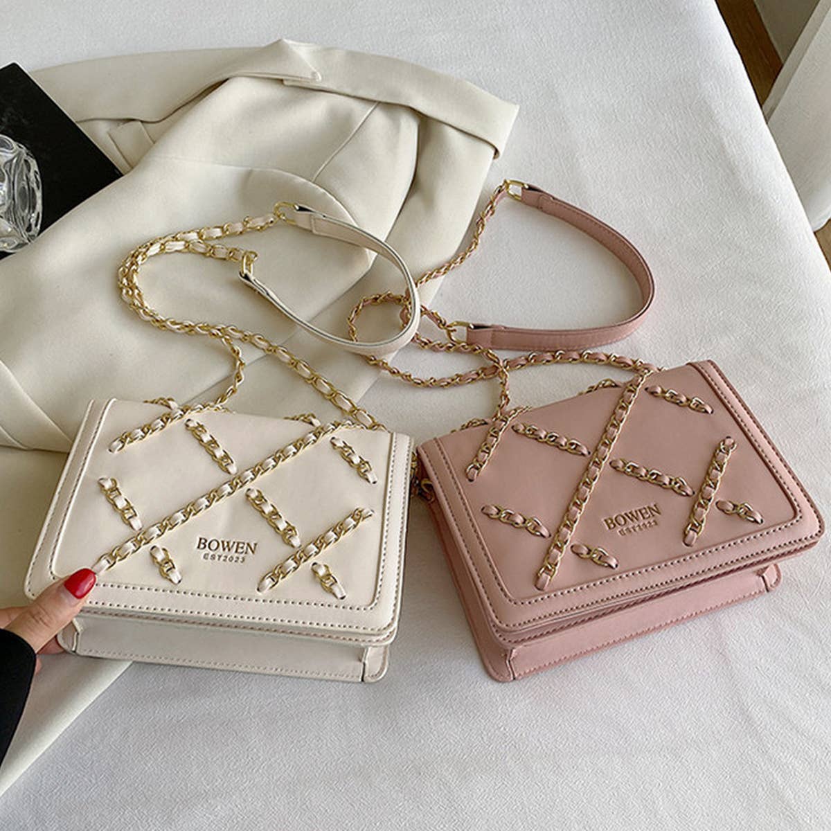 WOMEN BRAIDED CHAIN CROSSBODY BAG_CWAB1558