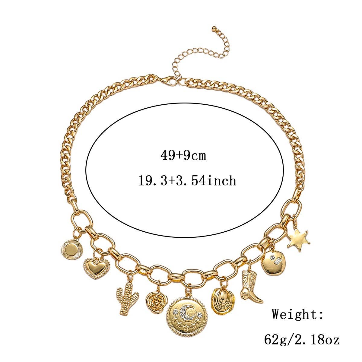 FASHION ORIGINAL DESIGN MULTI-PENDANT NECKLACE_CWAJE2830