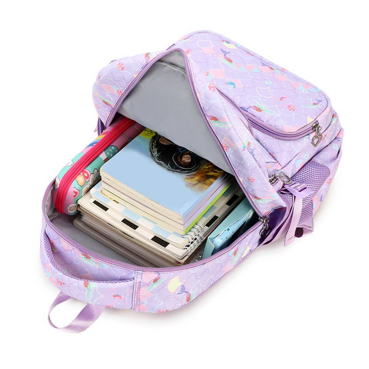 Girls¡¯ Backpacks for School ? 3-Piece Ocean Design_CWAB5392