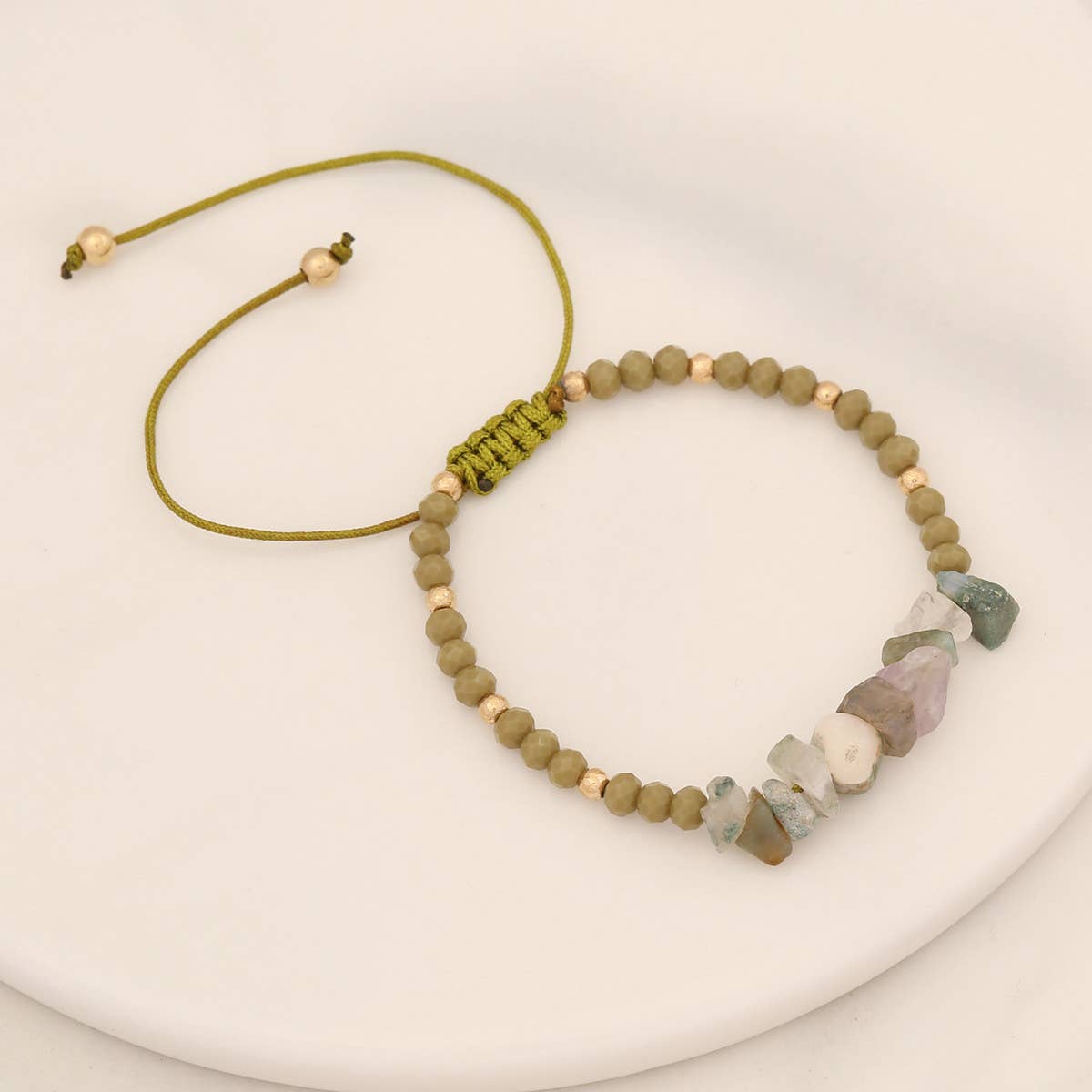 HAND-WOVEN NATURAL STONE BRACELET