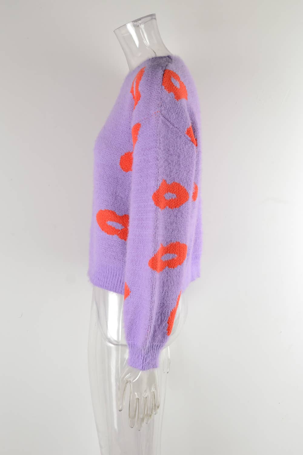 LIPS VALENTINE'S DAY SWEATER CREW NECK PULLOVER