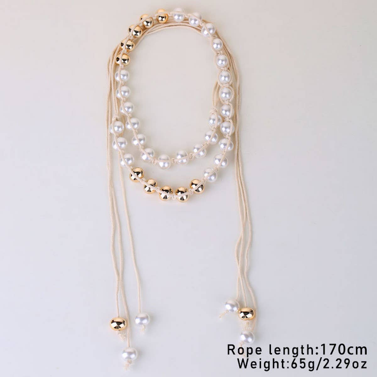 Boho Pearl Tassel Waist Chain Belt for Dresses_CWMM6413