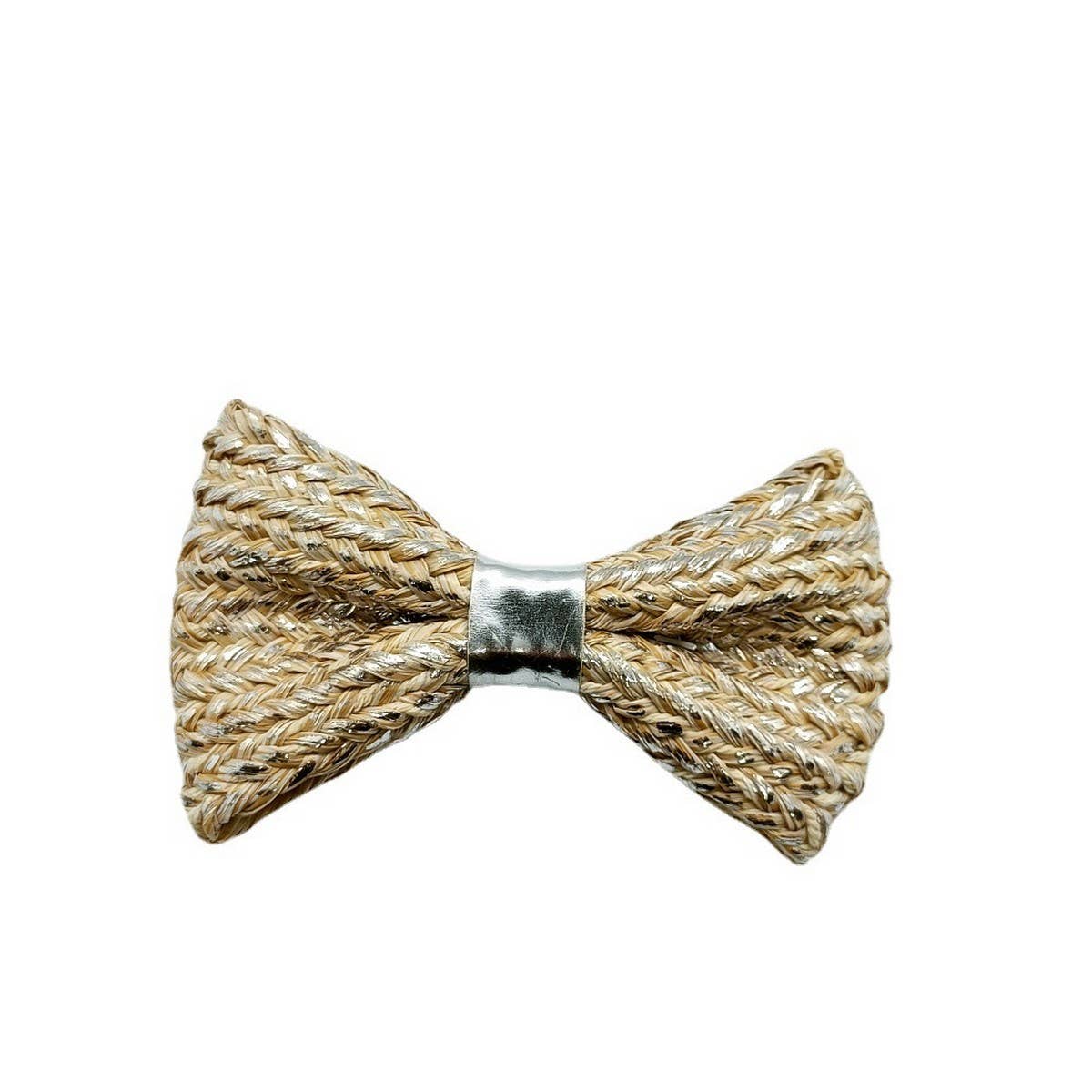 Bohemian Raffia Gold Butterfly Bow Clip_CWAHA6358