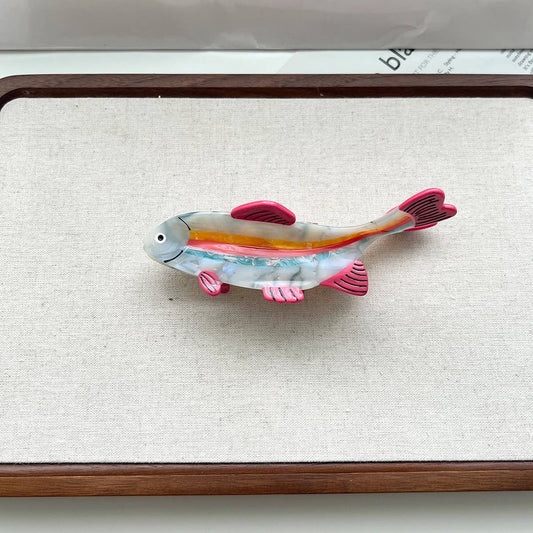 Rainbow Fish Hair Claw ??Ocean Style Acetate Clip_CWAHA5766