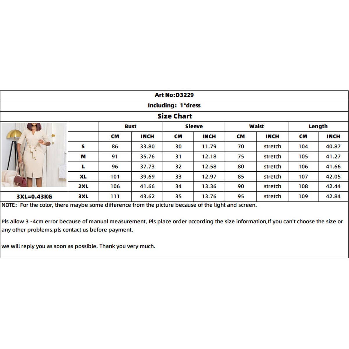 V-NECK SOLID COLOR HIP-HUGGING ELEGANT DRESS