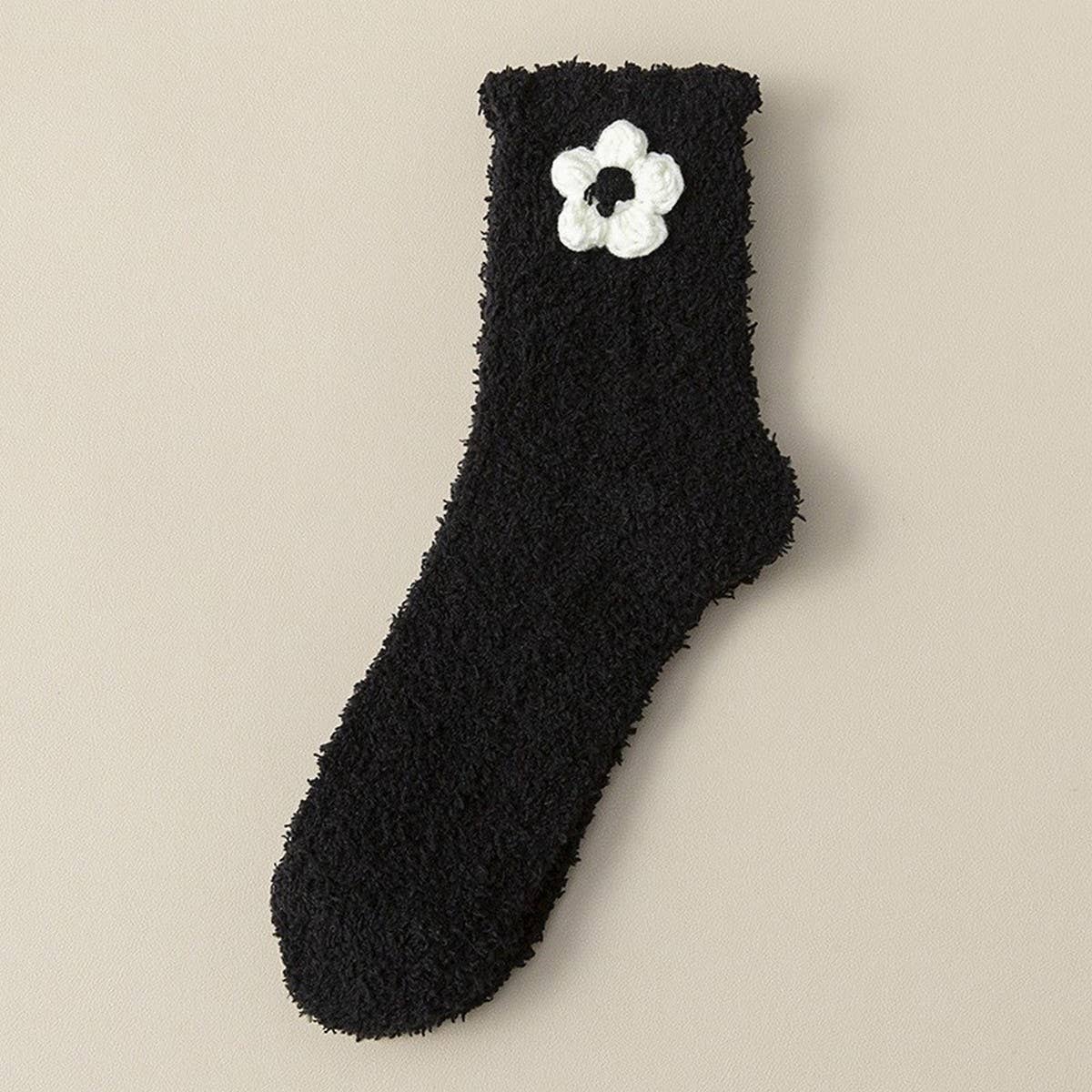 AUTUMN AND WINTER FLOWER CUTE WARM SLEEPING SOCKS_CWMS1072