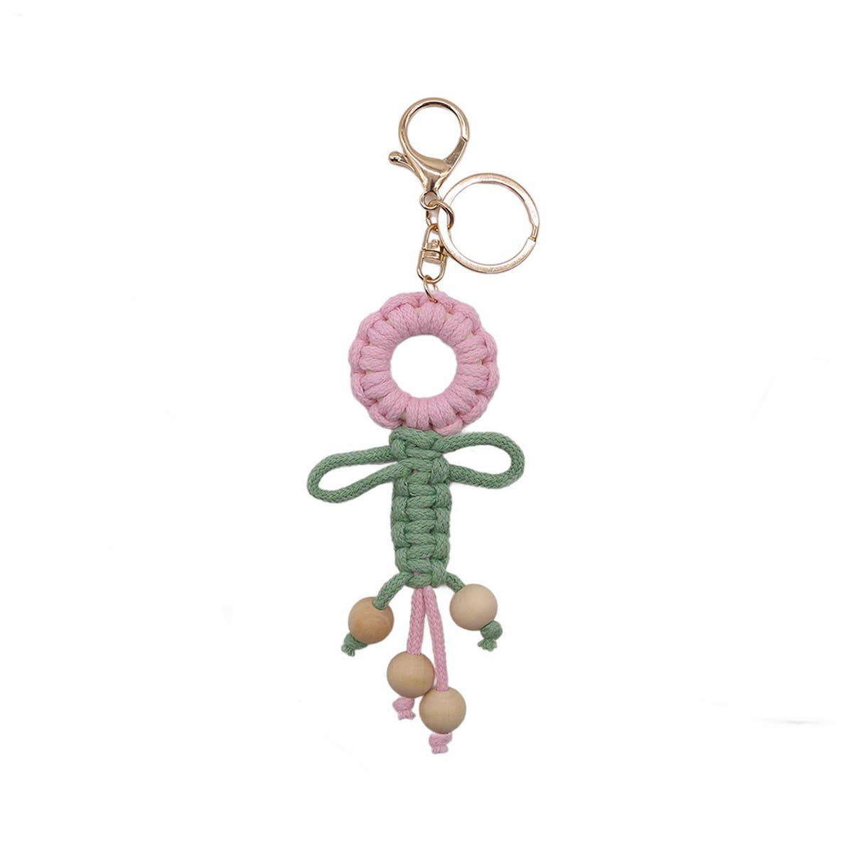 2024 HAND-WOVEN FLOWER KEYCHAIN_CWMM1571