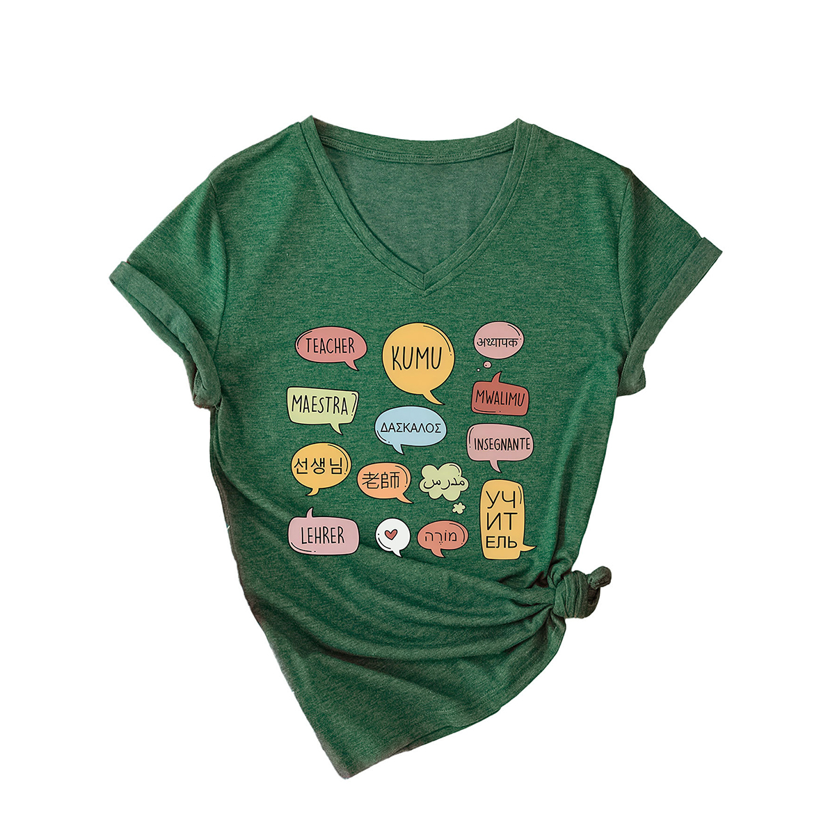 Women??¢s Teaching Tee ??V Neck Teacher Shirt_CWTTSL0478