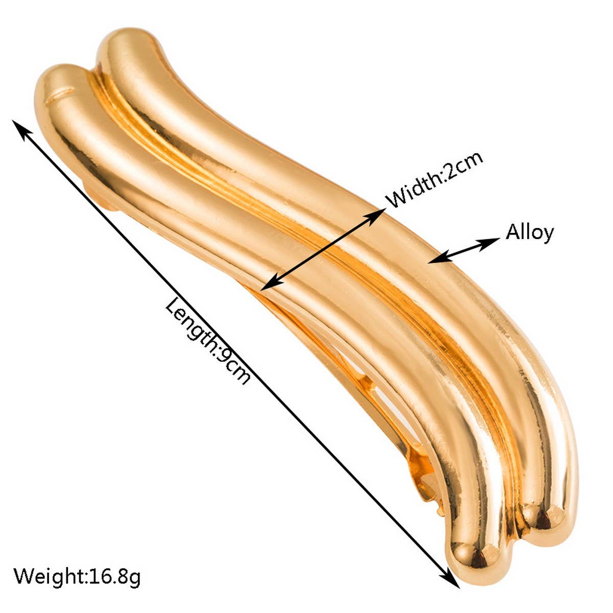 Geometric Heart Metal Spring Hair Clip for Women