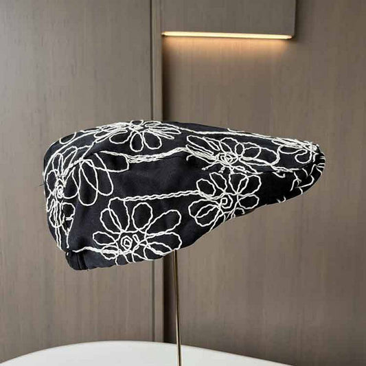 VINTAGE FLOWER EMBROIDERED FRONT CAP_CWAB2903