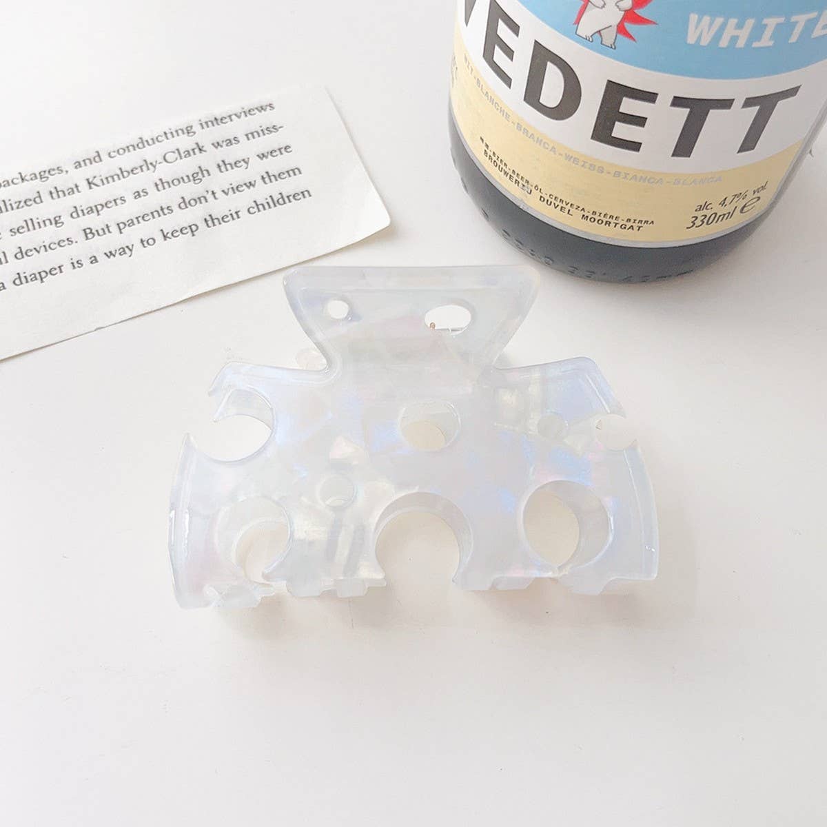 Cheese Shape Acrylic Hair Claw, Medium Chic Clip_CWAHA2697