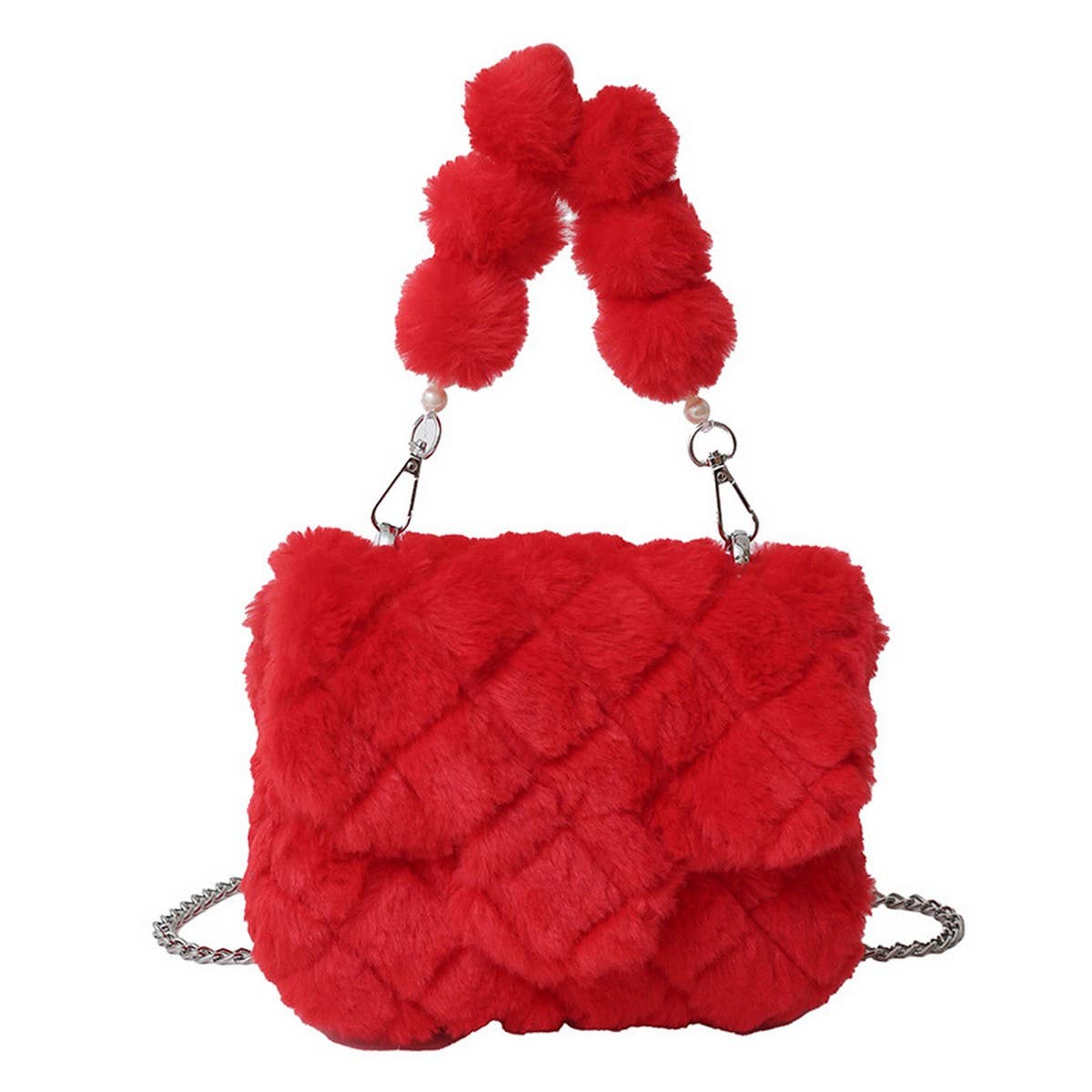 Fluffy Shearling Shoulder Bag Women Handbag_CUAB00608