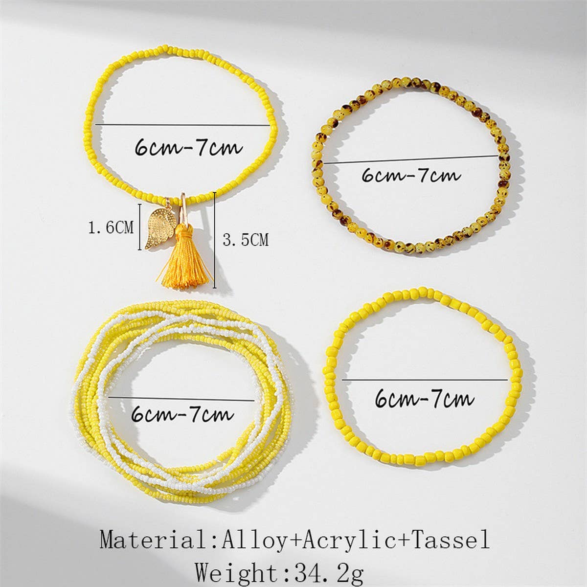 Handmade Tassel Anklet ? Wing Charm Design