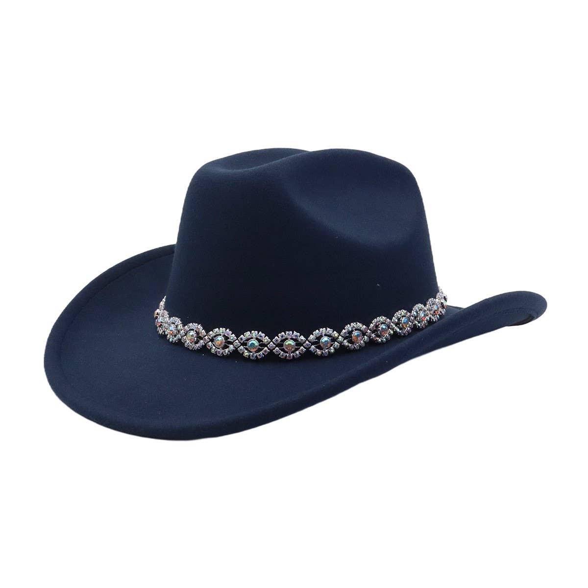 New Wool Fedora Hat Western Ethnic Jazz Style_CWAH04469