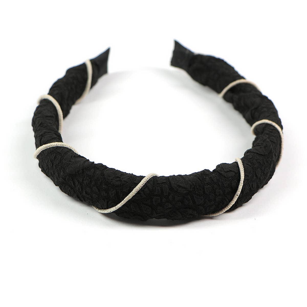 SIMPLE CRUMPLED PLEATED HEADBAND_CWAHA0985
