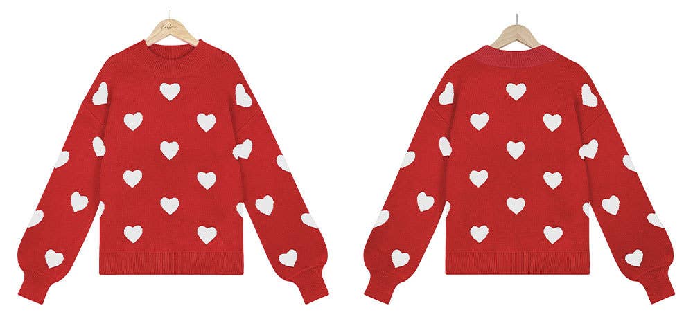 VALENTINE'S LOVE PULLOVER SWEATER FOR WOMEN