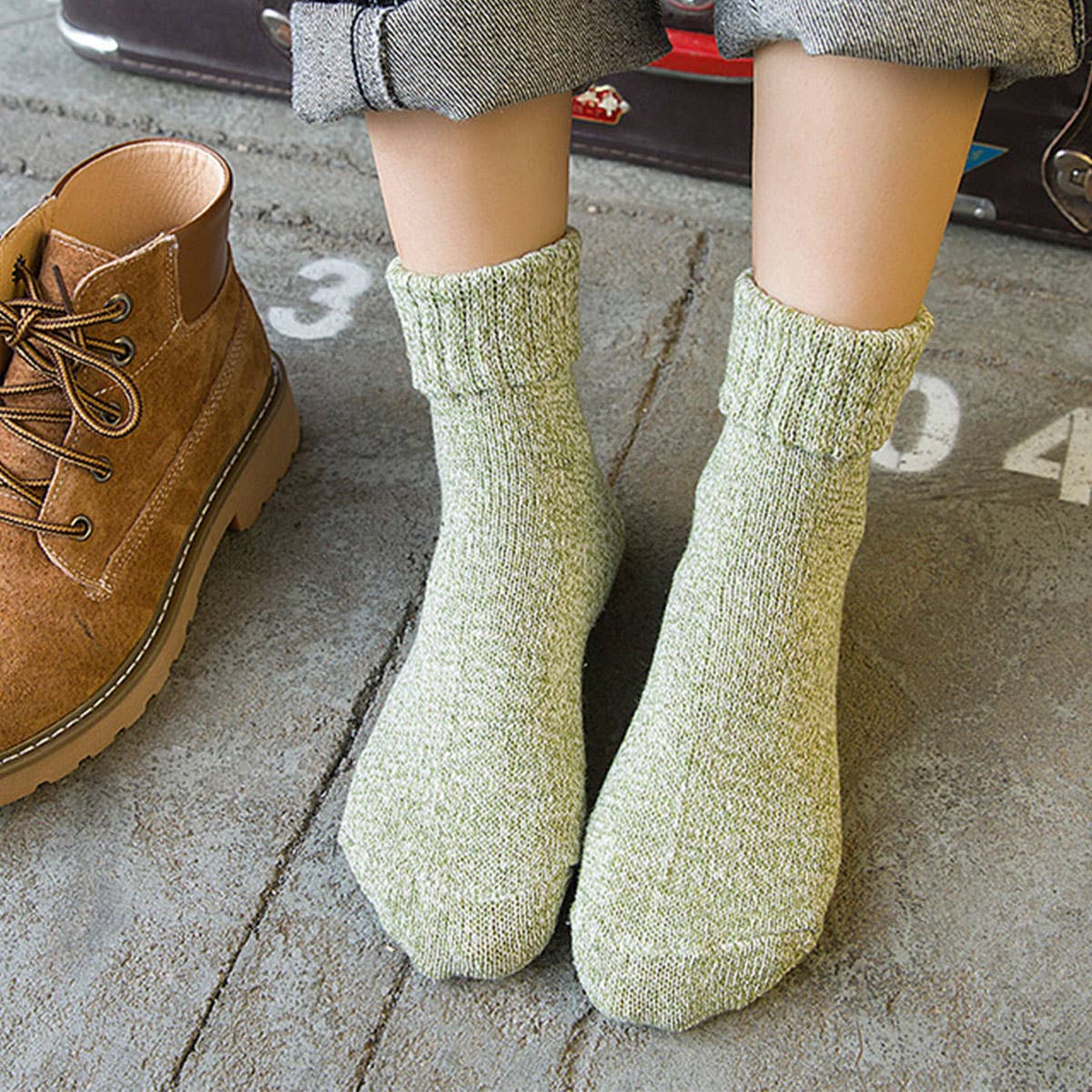 5PCS/SET THICK THREAD IMITATION WOOL SOCKS_CWMS0279