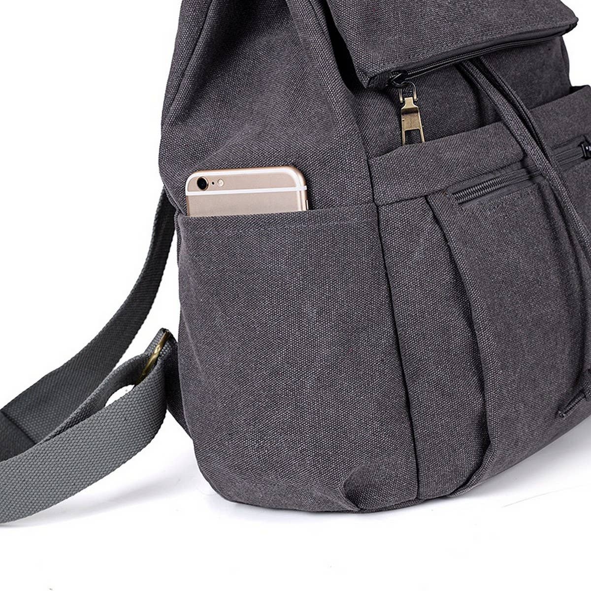 SIMPLE VERSATILE BACK-TO-SCHOOL CANVAS BACKPACK_CWAB2202