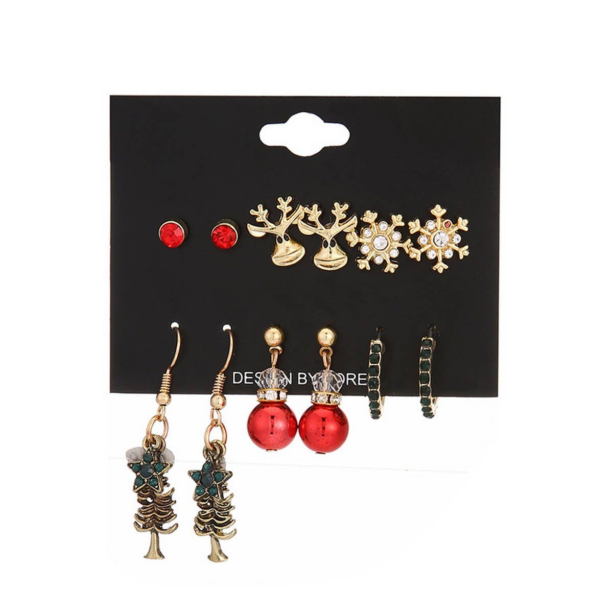 CHRISTMAS FASHION SWEET ALLOY EARRINGS JEWELRY SET