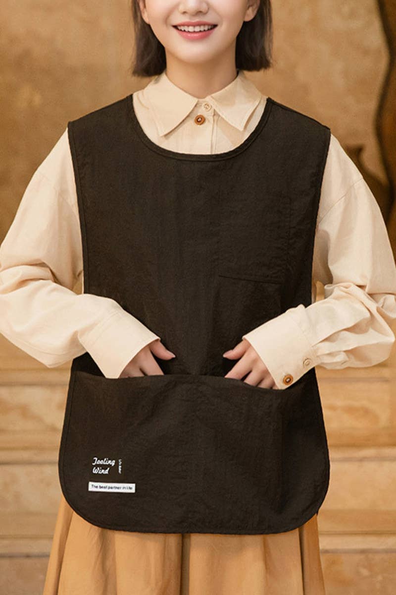 CWMM8272_FASHION VEST STYLE WATERPROOF AND OIL-PROOF APRON
