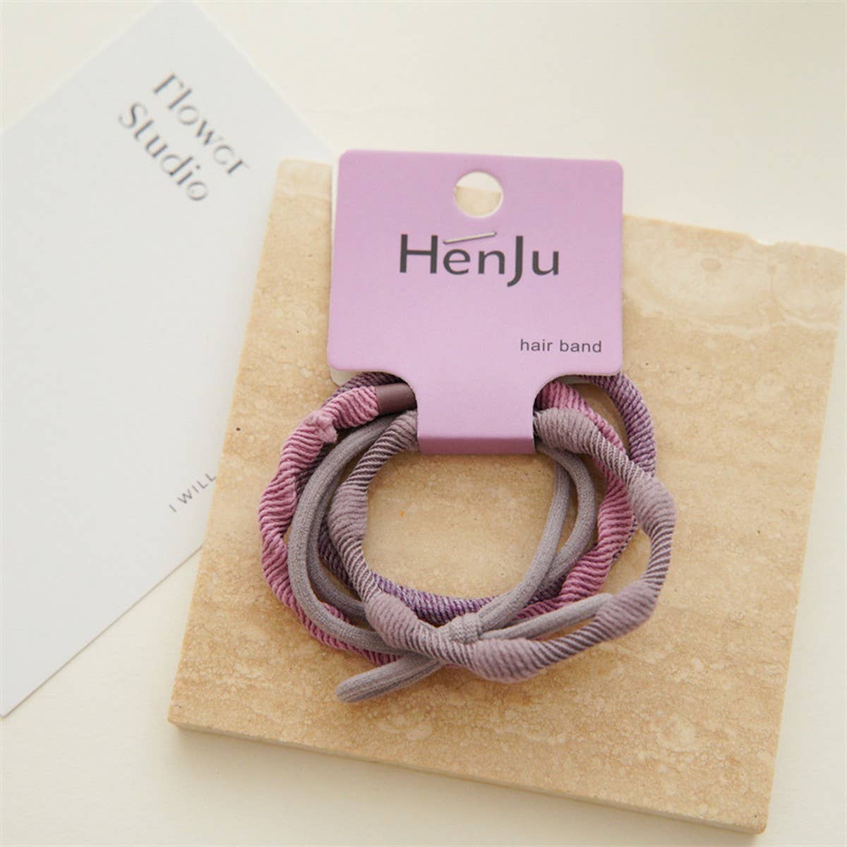 4 PIECES OF CANDY-COLORED SIMPLE HAIR TIES_CWAHA1130