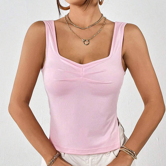 ALL-FIT SLEEVELESS VEST WITH SPLIT NECK