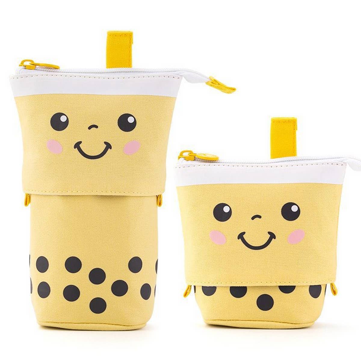 CUTE MILK TEA RETRACTABLE PULL-DOWN PENCIL BAG