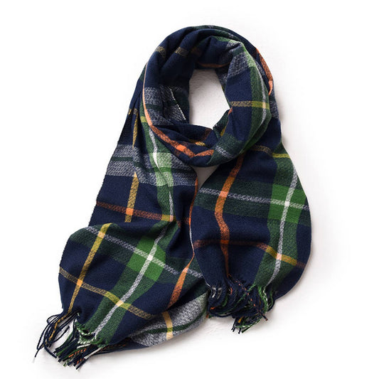 Women's Double Face Plaid Scarf - Winter Warmth