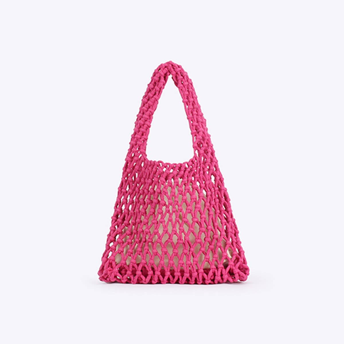 SOLID COLOR HOLLOW COTTON ROPE HAND-WOVEN BAG_CWAB4684