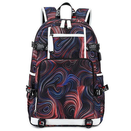 Backpacks for School ??Graffiti Print Travel Bag_CWAB5515