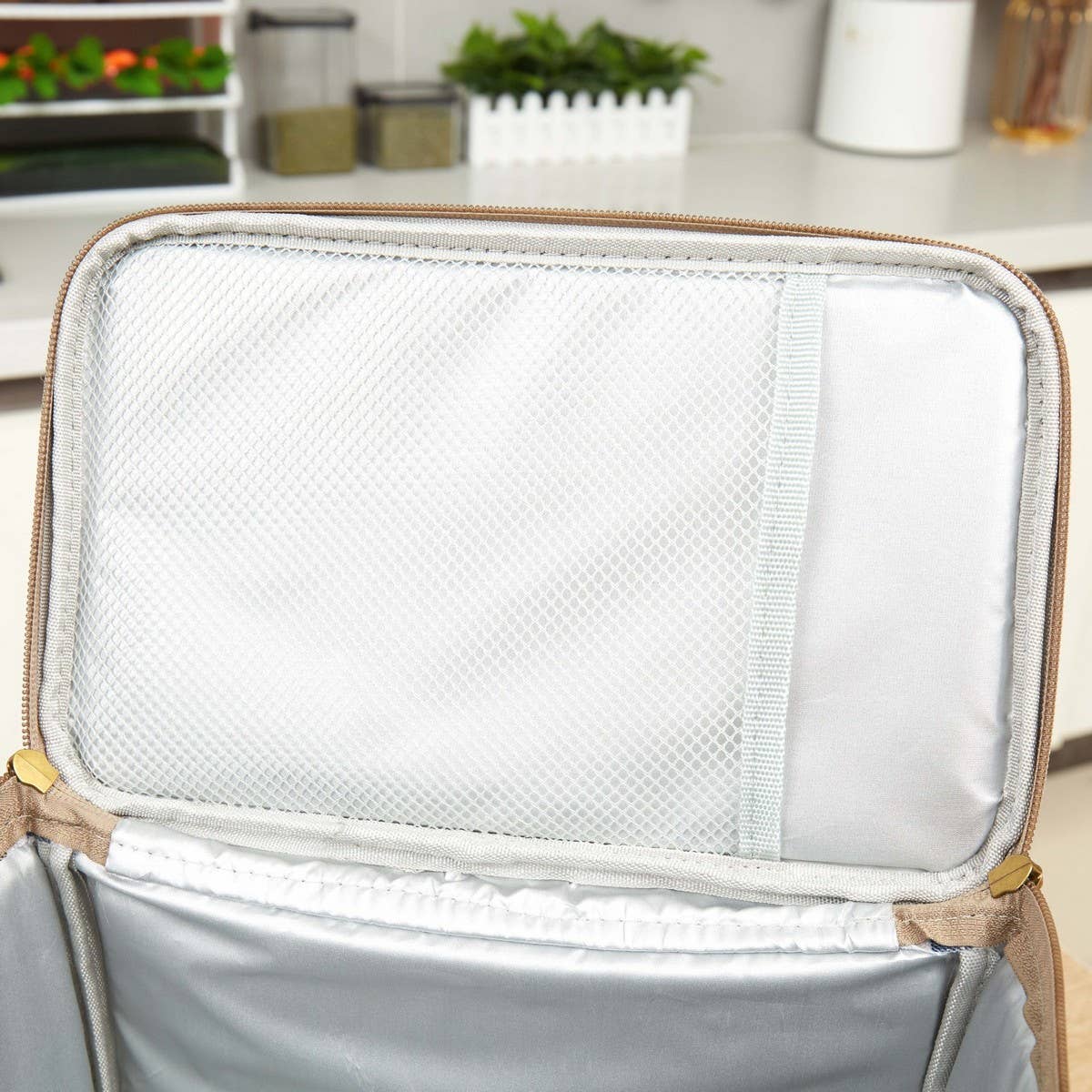 CHECKERED BENTO BAG LARGE CAPACITY CARRYING BAG_CWAB1728