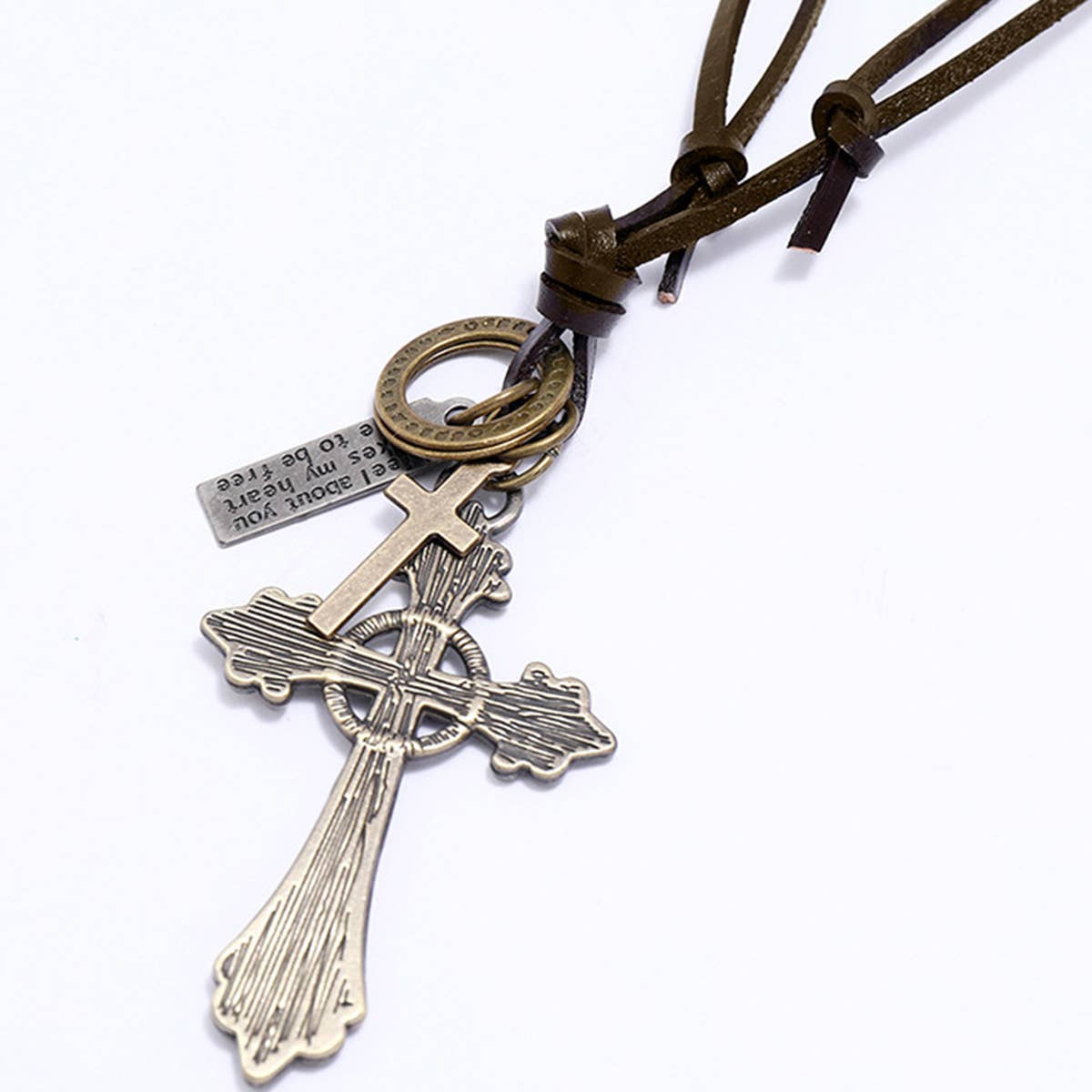 RETRO  ADJUSTABLE CROSS PENDANT NECKLACES_CWAJE0498