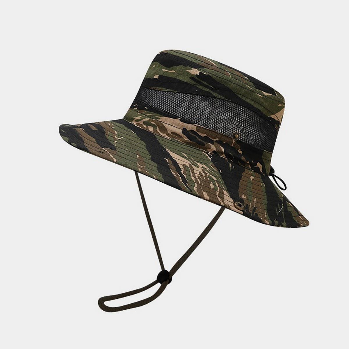 Camouflage Mesh Sun Hat for Hiking & Fishing_CWAH3838