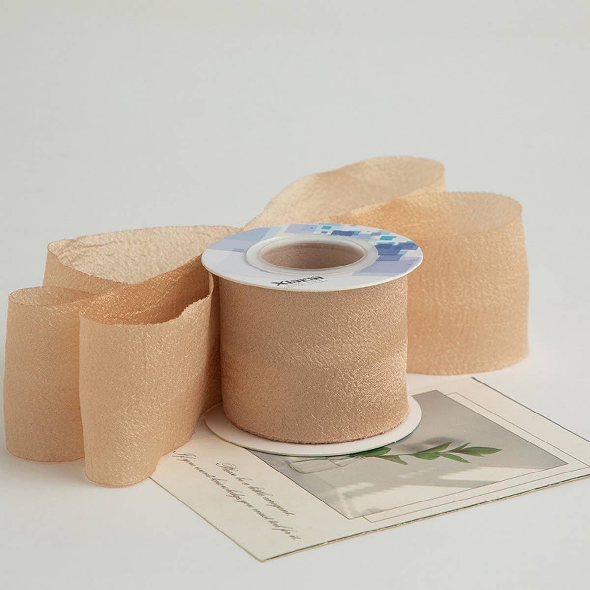 6CM KAPOK RIBBON BRIGHT PLEATED RIBBON_CWMM5763