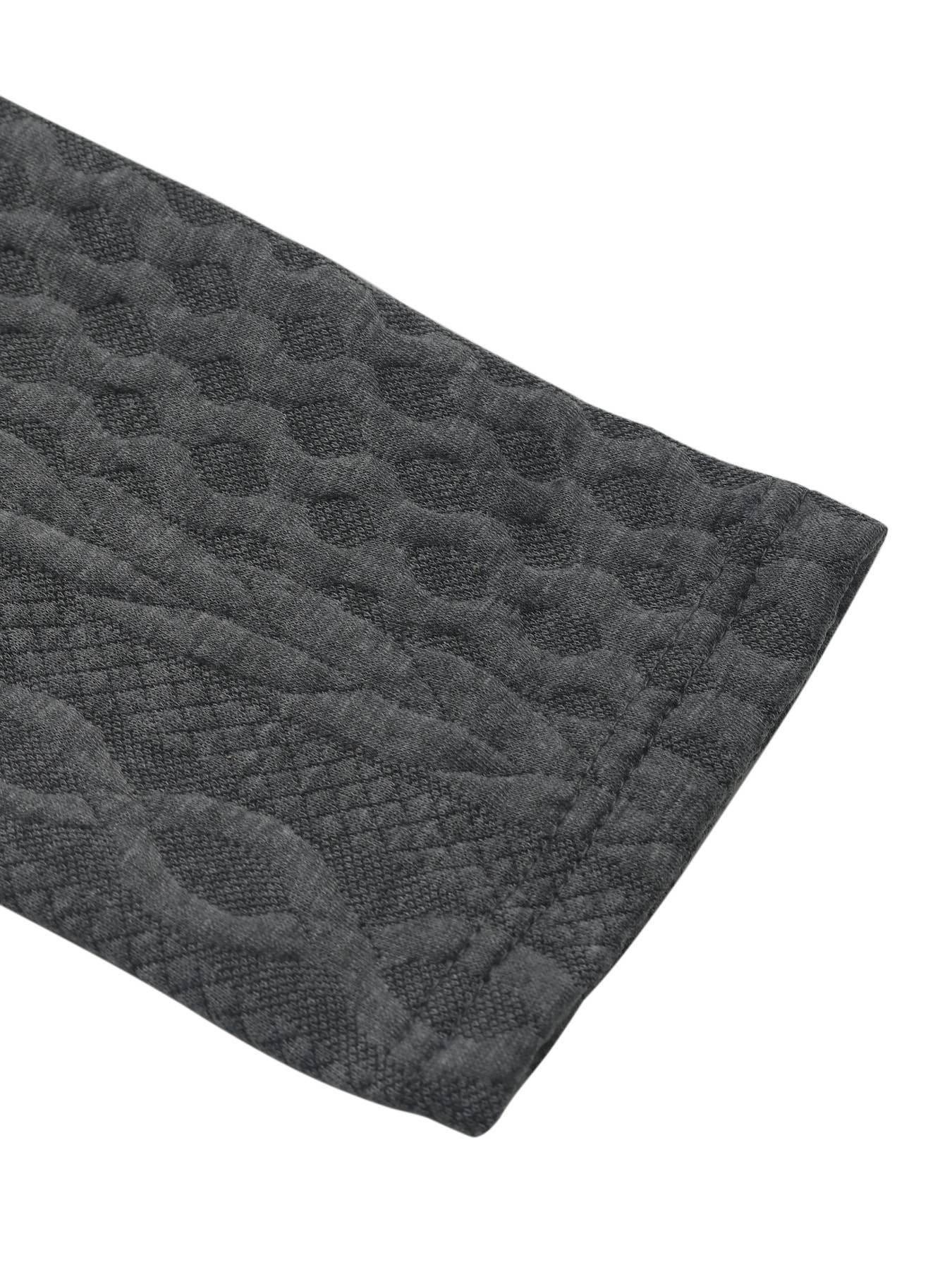 TEXTURED LONG SLEEVE SOLID COLOR HOODIE