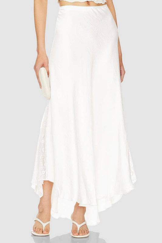 CWBLS0651_ELEGANT LACE PANEL A-LINE LONG SKIRT