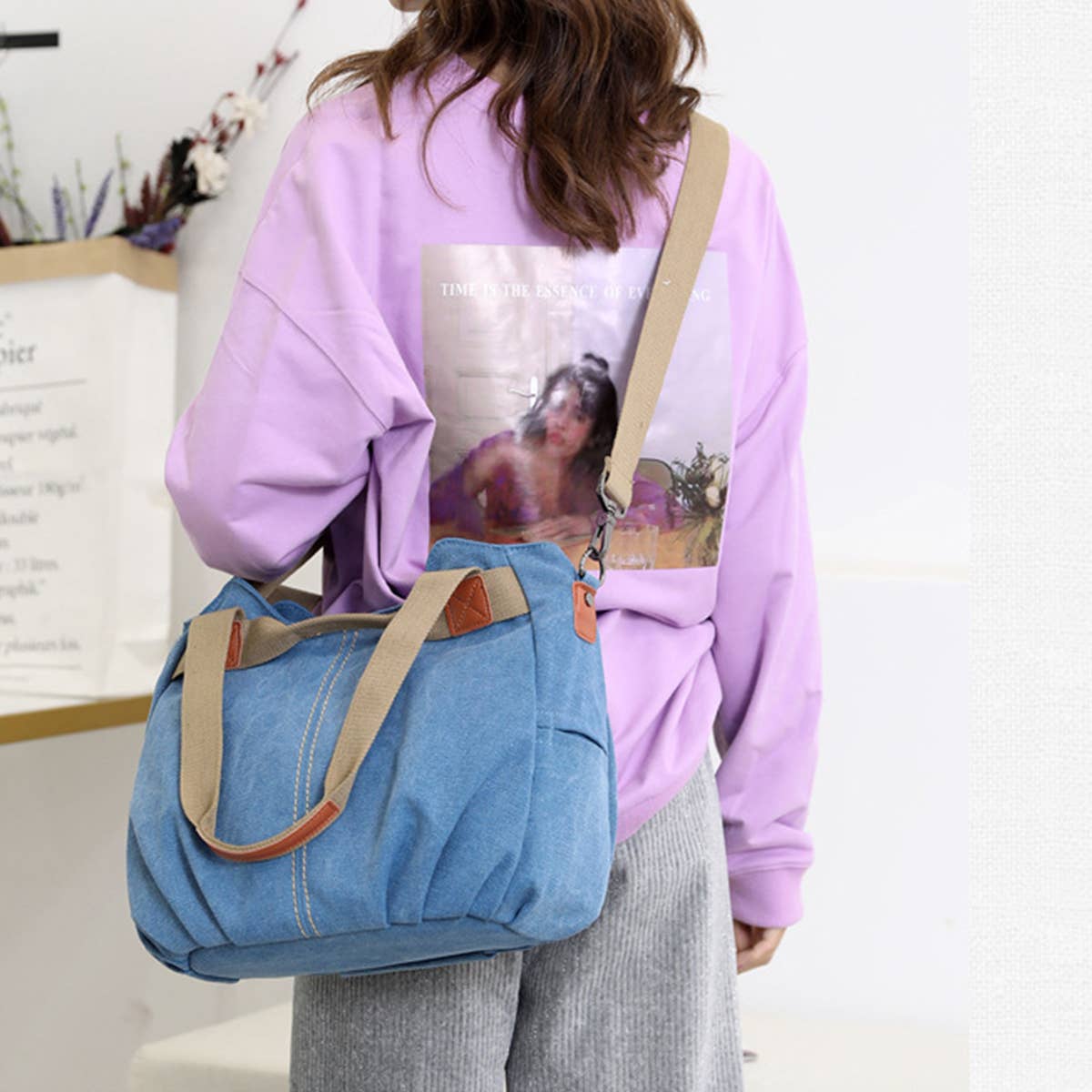 LEISURE LARGE-CAPACITY SHOULDER BAG TOTE BAG_CWAB1262