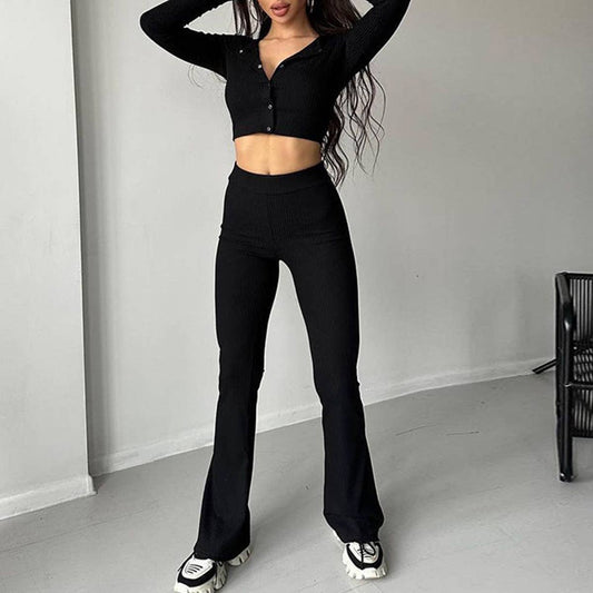 SOLID COLOR SLIM-FIT JACKET TROUSERS TWOPIECE SET