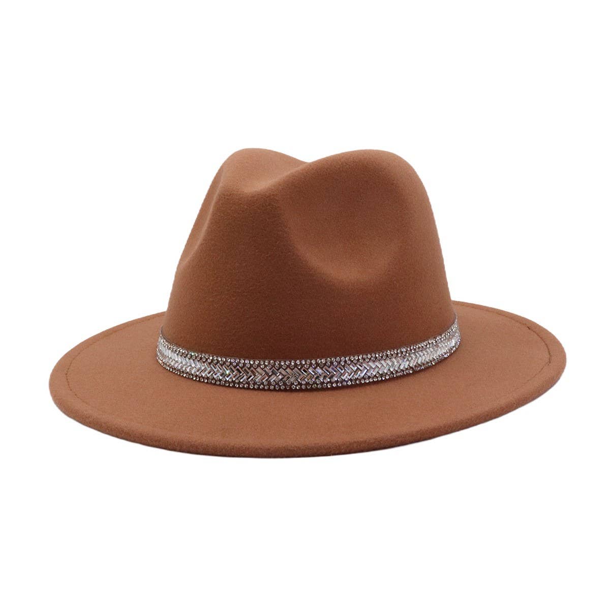 British Style Wool Fedora Hat Unisex Retro Hat_CWAH04391