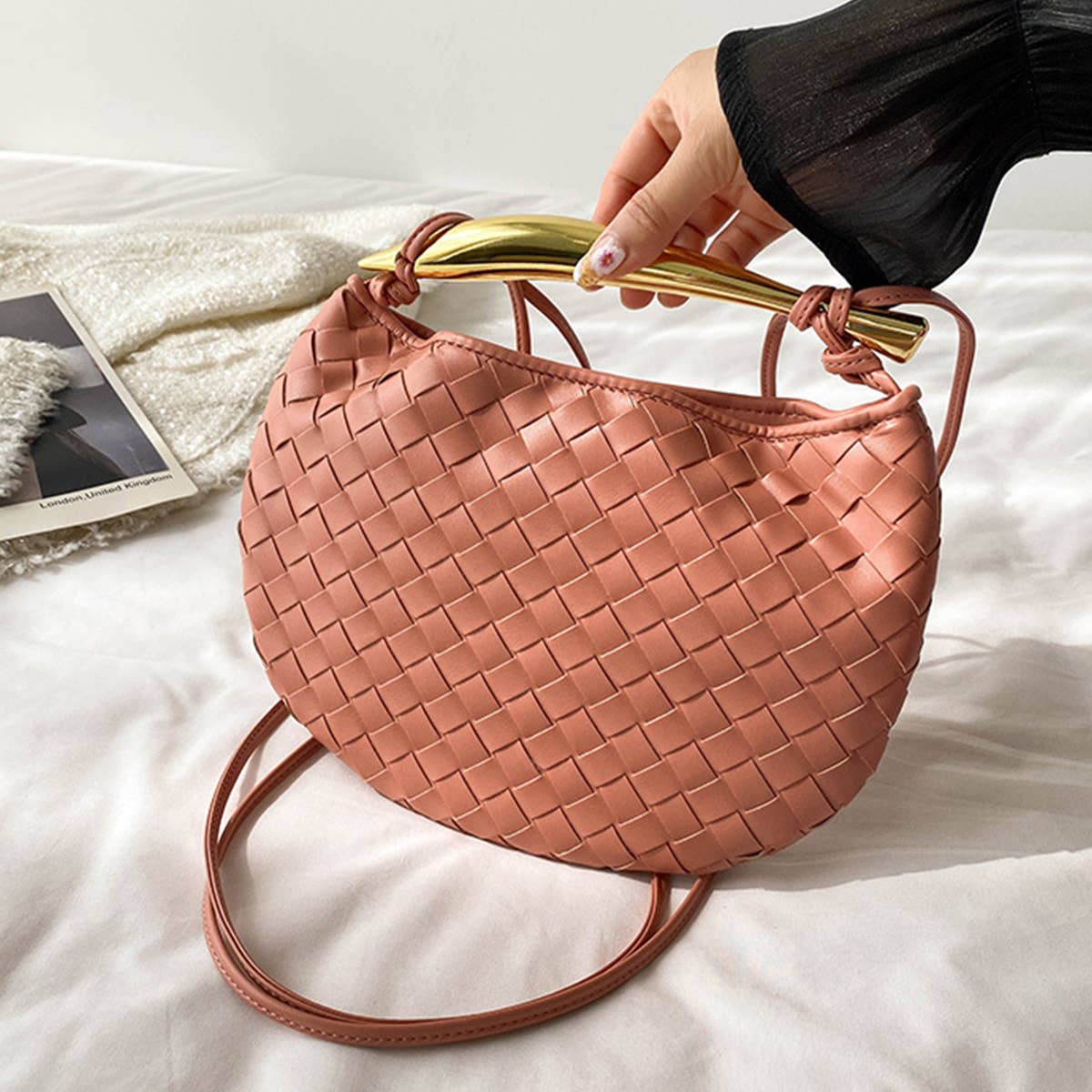 BRAID CROSSBODY BAG SARDINE BAG WOVEN HANDBAG_CWAB1911