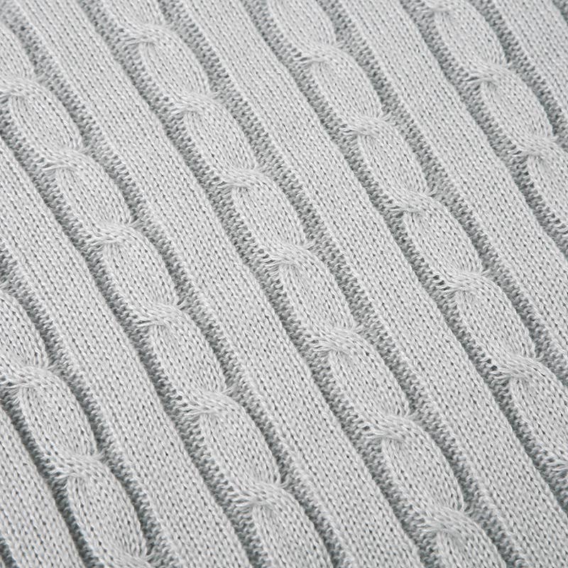 SLOUCHY BREASTED V-NECK TWIST SWEATER CARDIGAN